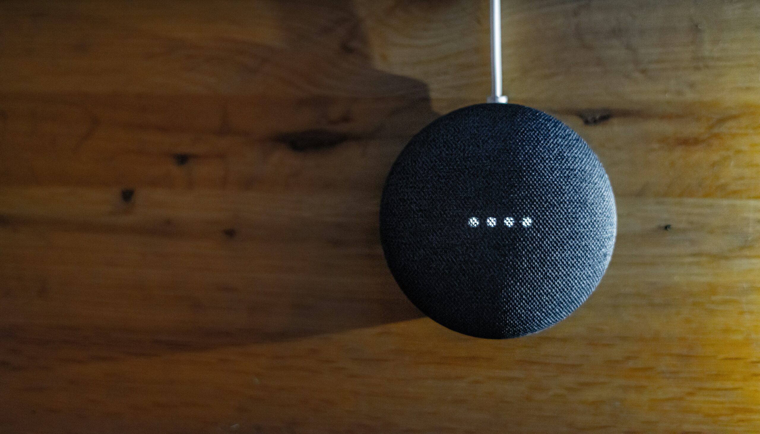 blue ball on a wooden surface